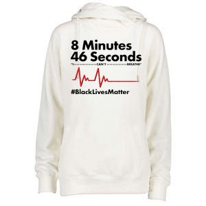 8 Mintues 46 Seconds I Can't Breathe #BLM Womens Funnel Neck Pullover Hood