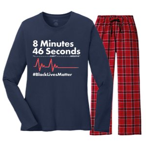 8 Mintues 46 Seconds I Can't Breathe #BLM Women's Long Sleeve Flannel Pajama Set 