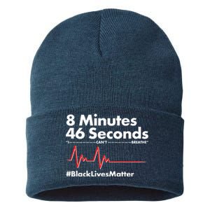 8 Mintues 46 Seconds I Can't Breathe #BLM Sustainable Knit Beanie