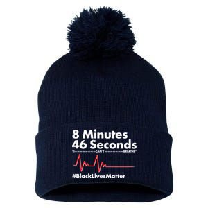 8 Mintues 46 Seconds I Can't Breathe #BLM Pom Pom 12in Knit Beanie