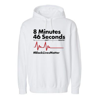 8 Mintues 46 Seconds I Can't Breathe #BLM Garment-Dyed Fleece Hoodie