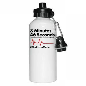 8 Mintues 46 Seconds I Can't Breathe #BLM Aluminum Water Bottle