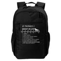 8 Things I Want In Life Horses Funny Daily Commute Backpack