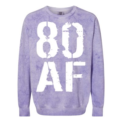 80 AF 80th Birthday Colorblast Crewneck Sweatshirt