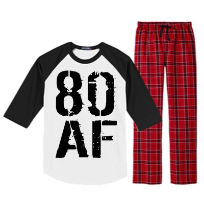 80 AF 80th Birthday Raglan Sleeve Pajama Set