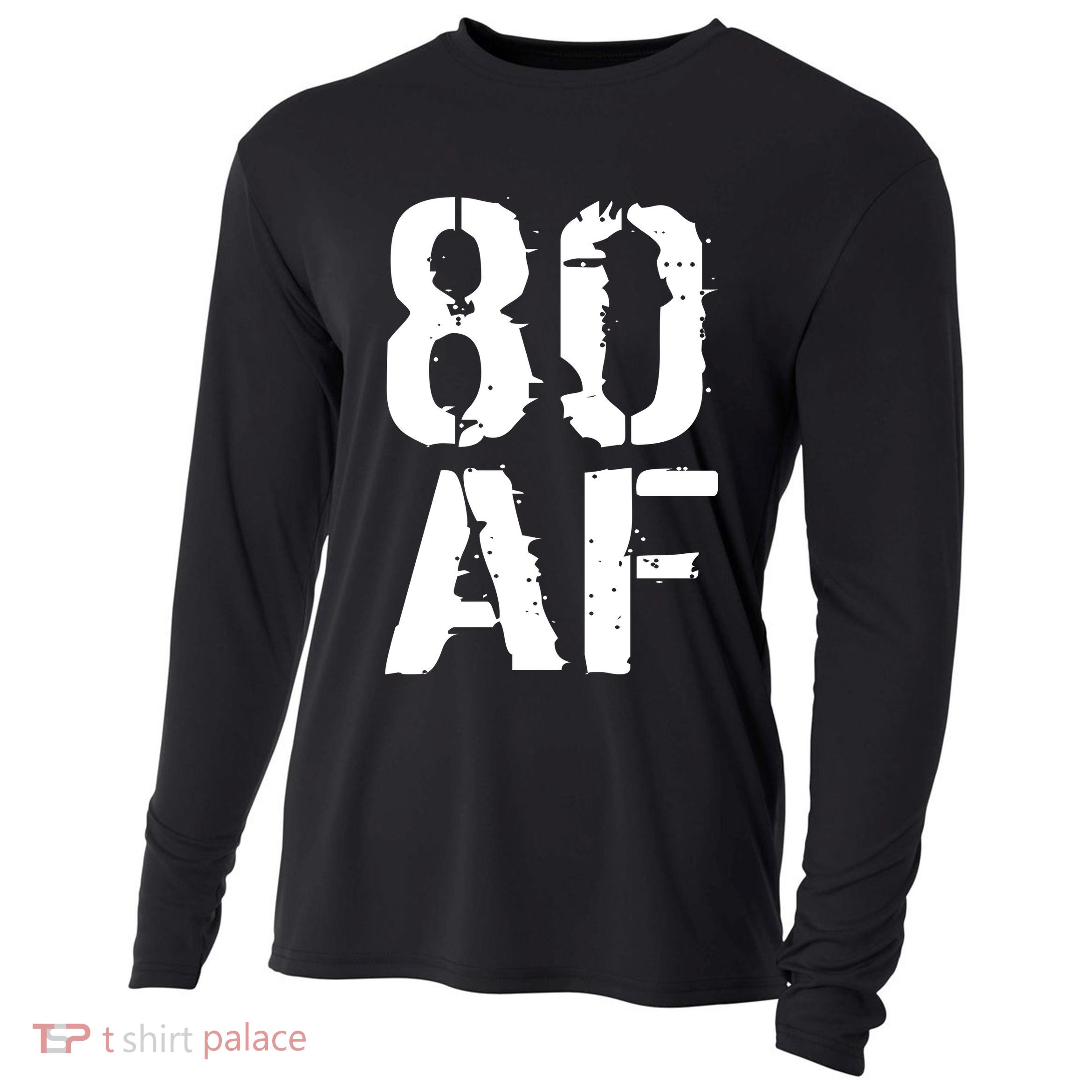 80 AF 80th Birthday Cooling Performance Long Sleeve Crew