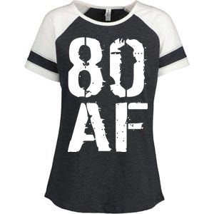 80 AF 80th Birthday Enza Ladies Jersey Colorblock Tee