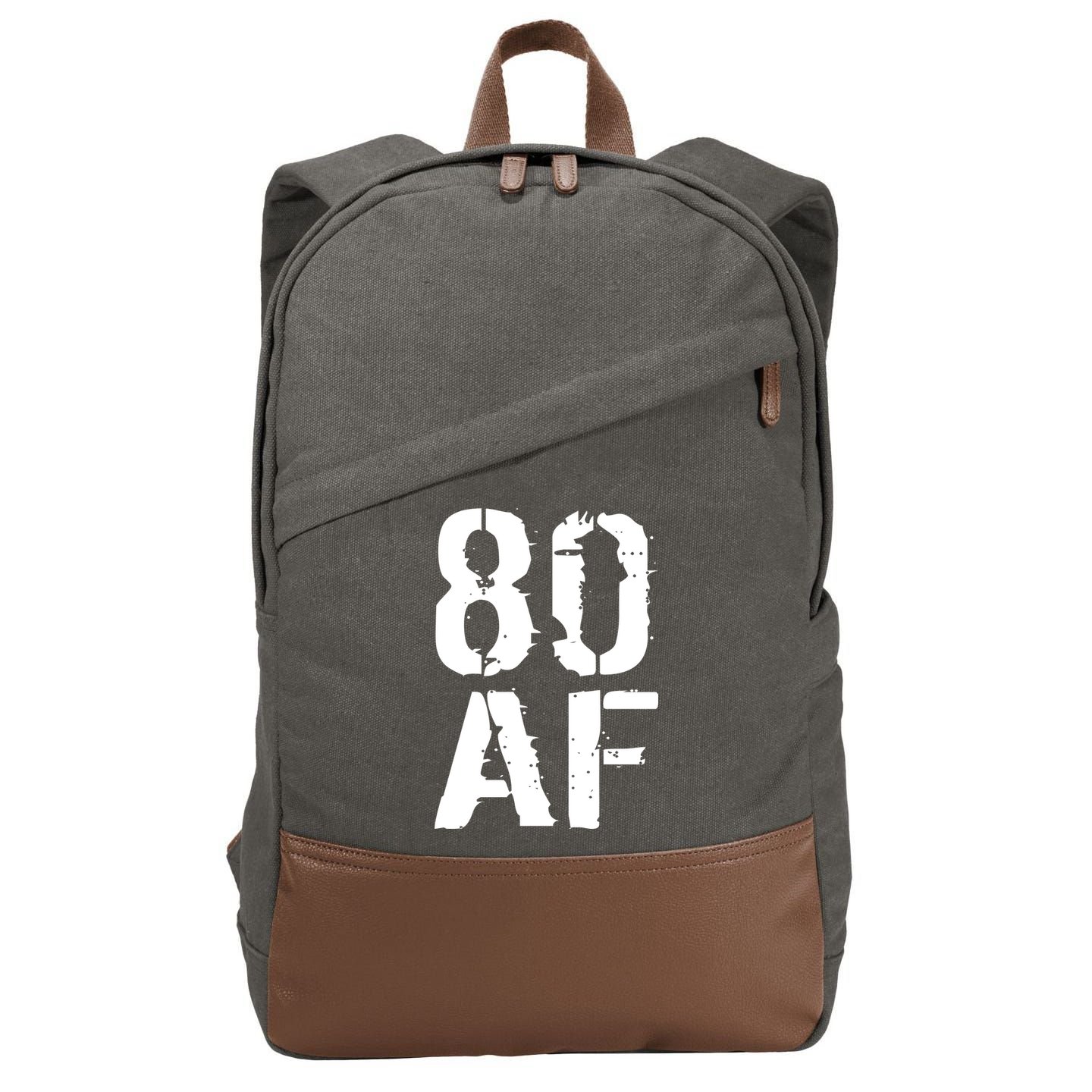 80 AF 80th Birthday Cotton Canvas Backpack