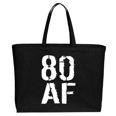 80 AF 80th Birthday Cotton Canvas Jumbo Tote