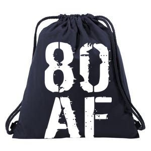 80 AF 80th Birthday Drawstring Bag