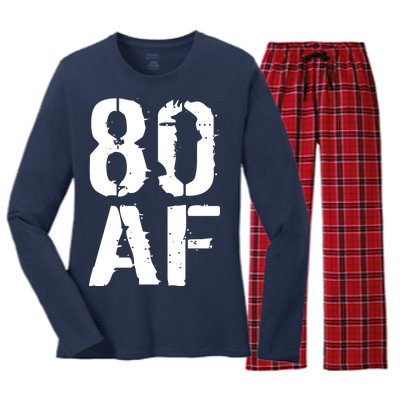 80 AF 80th Birthday Women's Long Sleeve Flannel Pajama Set 