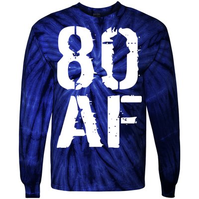 80 AF 80th Birthday Tie-Dye Long Sleeve Shirt