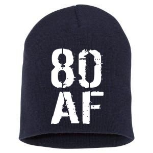 80 AF 80th Birthday Short Acrylic Beanie