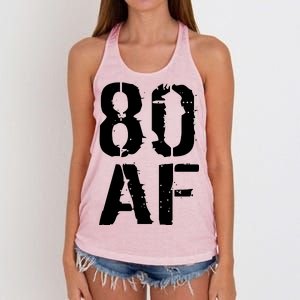 80 AF 80th Birthday Women's Knotted Racerback Tank