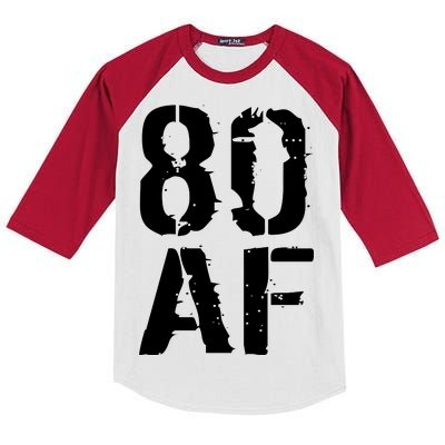 80 AF 80th Birthday Kids Colorblock Raglan Jersey