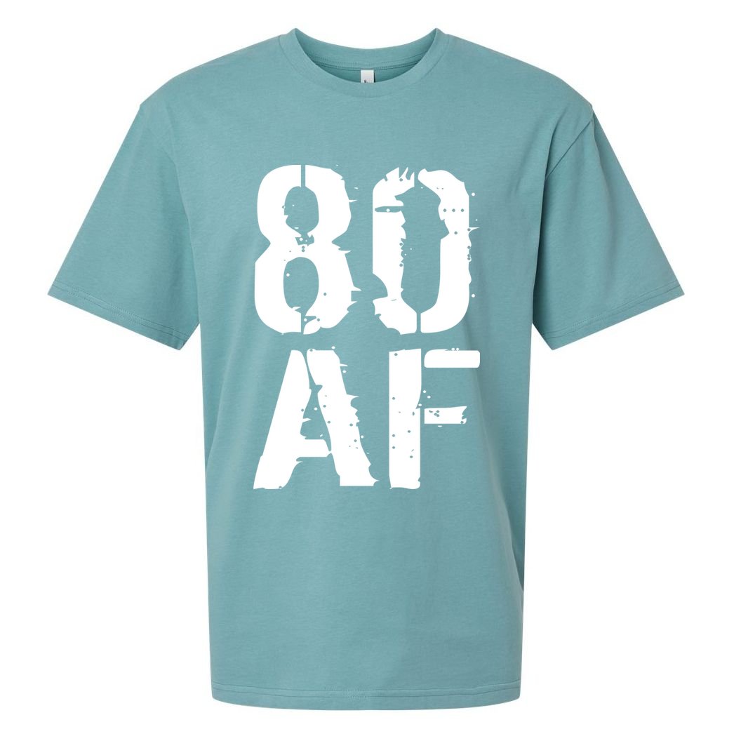 80 AF 80th Birthday Sueded Cloud Jersey T-Shirt