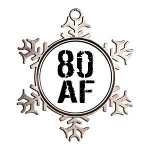 80 AF 80th Birthday Metallic Star Ornament