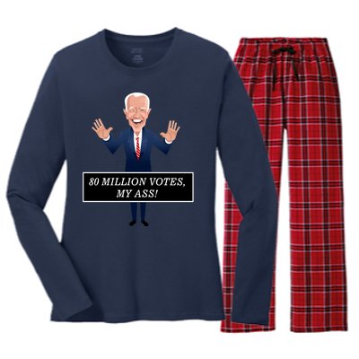 80 Million Votes My Ass Women's Long Sleeve Flannel Pajama Set 