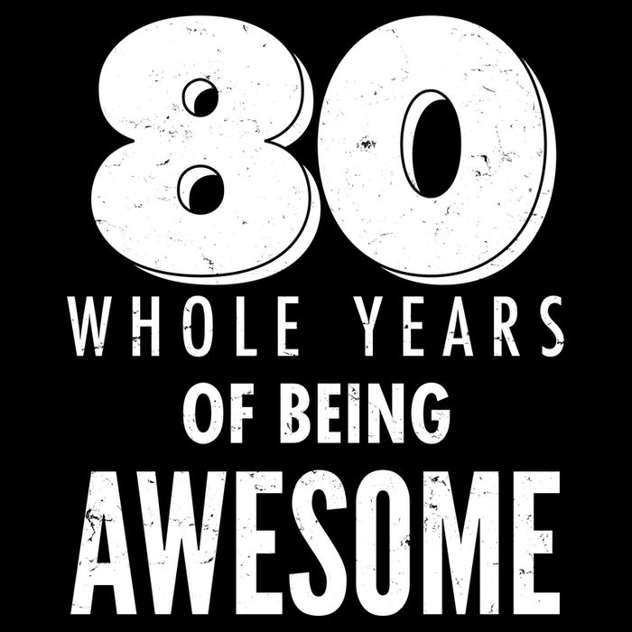 80 Whole Years Of Being Awesome Birthday Impact Tech Backpack