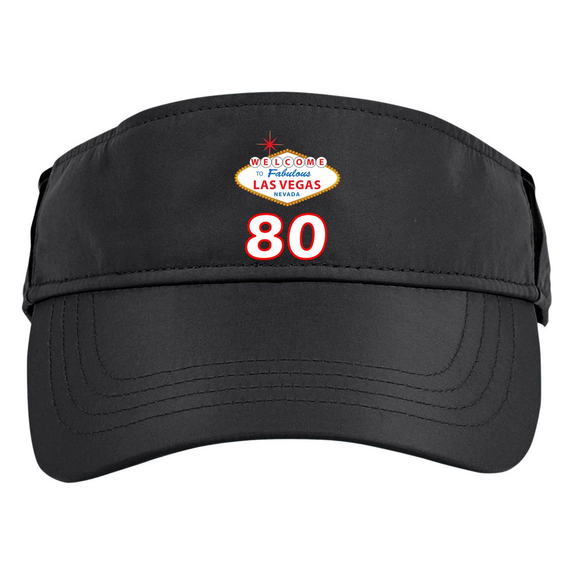 80 Years Old In Vegas - 80th Birthday Adult Drive Performance Visor