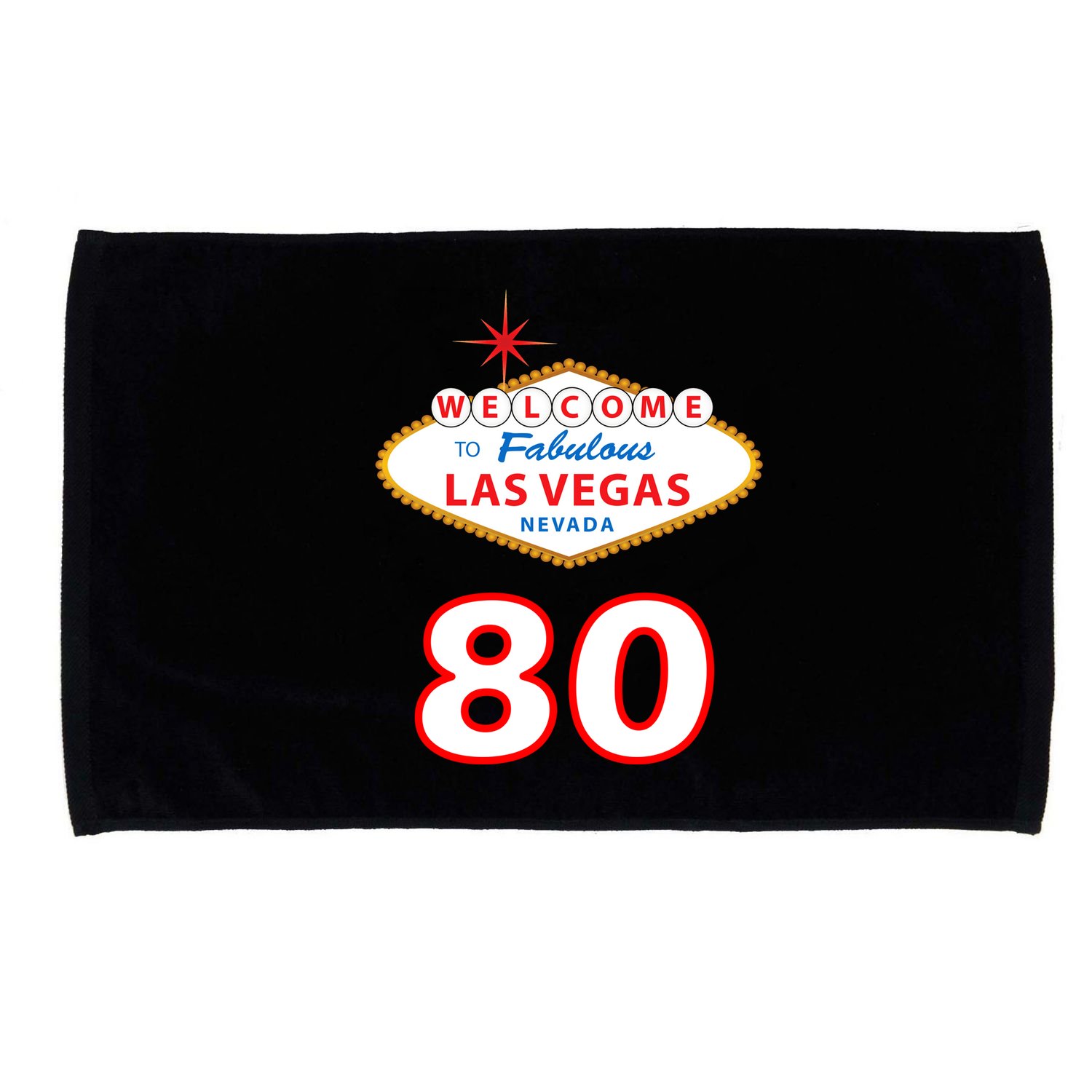 80 Years Old In Vegas - 80th Birthday Microfiber Hand Towel