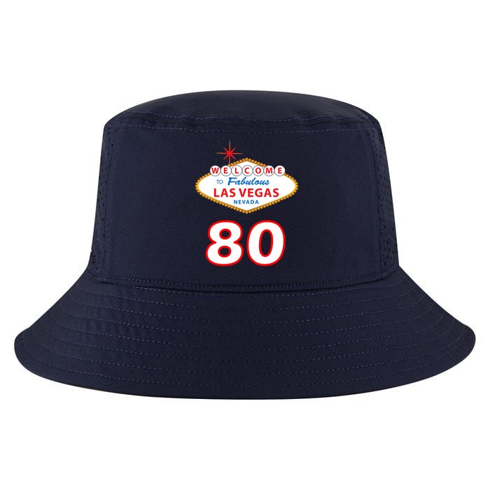 80 Years Old In Vegas - 80th Birthday Cool Comfort Performance Bucket Hat