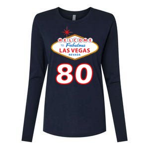 80 Years Old In Vegas - 80th Birthday Womens Cotton Relaxed Long Sleeve T-Shirt