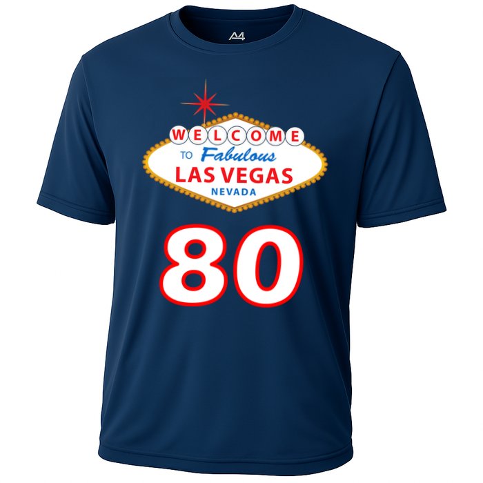 80 Years Old In Vegas - 80th Birthday Cooling Performance Crew T-Shirt