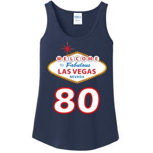 80 Years Old In Vegas - 80th Birthday Ladies Essential Tank