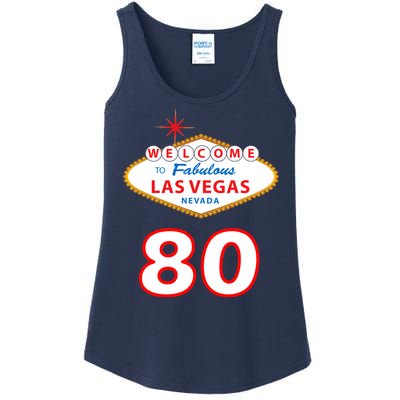 80 Years Old In Vegas - 80th Birthday Ladies Essential Tank