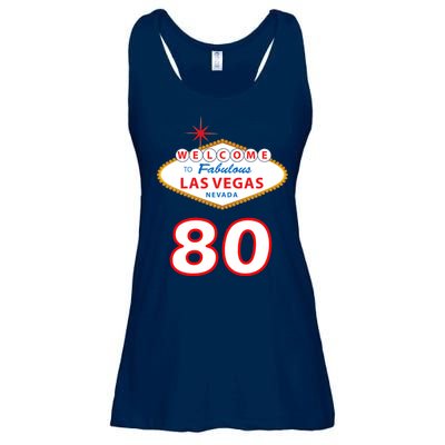 80 Years Old In Vegas - 80th Birthday Ladies Essential Flowy Tank