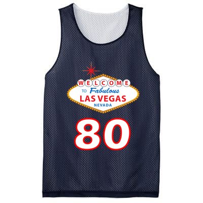 80 Years Old In Vegas - 80th Birthday Mesh Reversible Basketball Jersey Tank