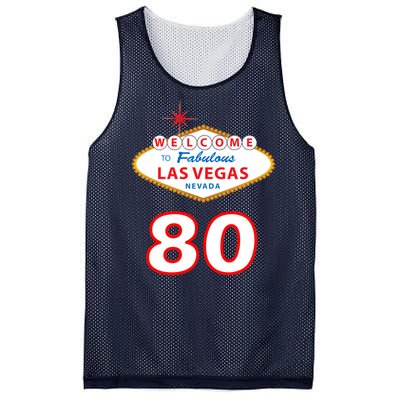 80 Years Old In Vegas - 80th Birthday Mesh Reversible Basketball Jersey Tank