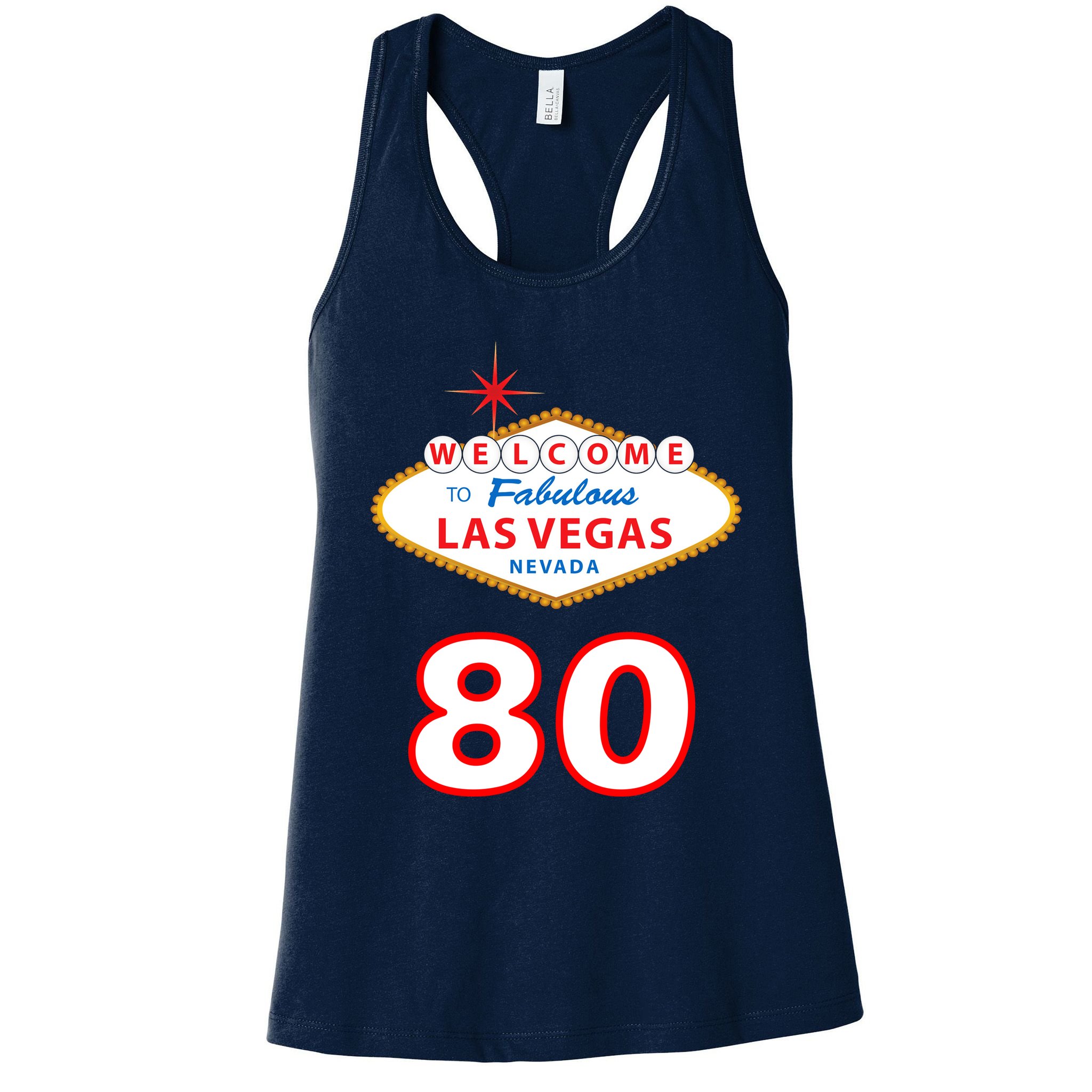 80 Years Old In Vegas - 80th Birthday Womens Tank Top