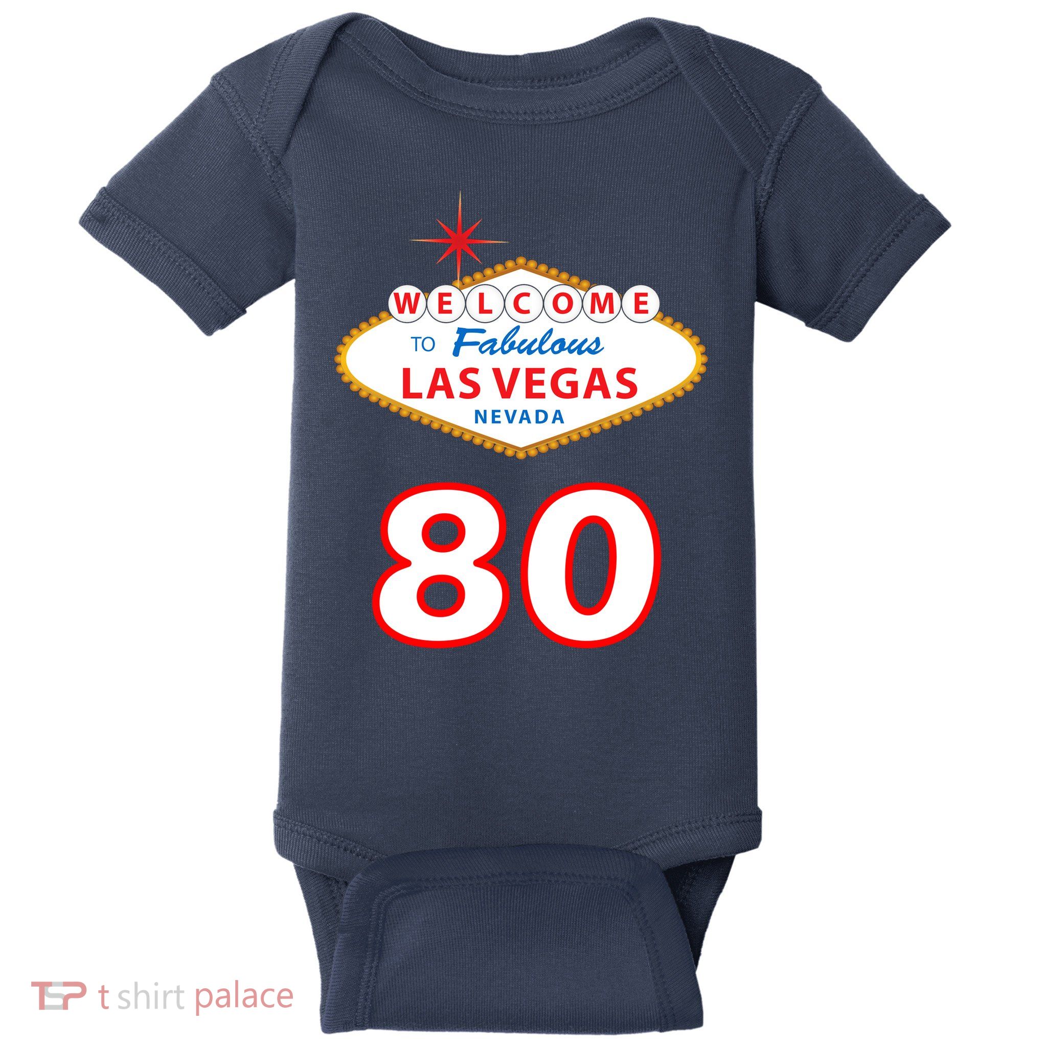80 Years Old In Vegas - 80th Birthday Baby Bodysuit