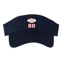 80 Years Old In Vegas - 80th Birthday Valucap Bio-Washed Visor