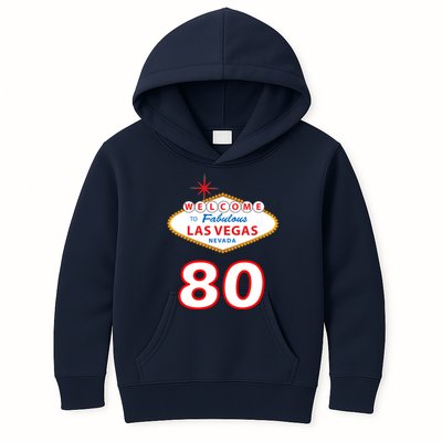 80 Years Old In Vegas - 80th Birthday Kids Hoodie