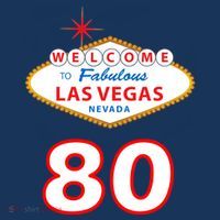 80 Years Old In Vegas - 80th Birthday Short Acrylic Beanie