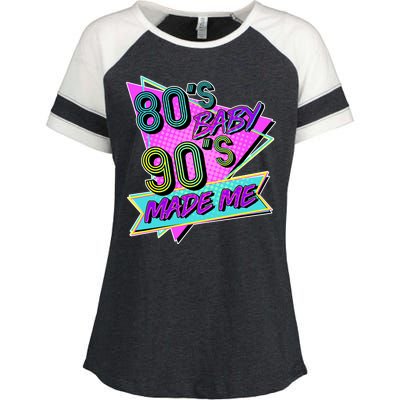 80's Baby 90's Made Me Enza Ladies Jersey Colorblock Tee