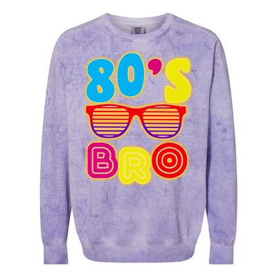 80's Bro Retro Shades Colorblast Crewneck Sweatshirt