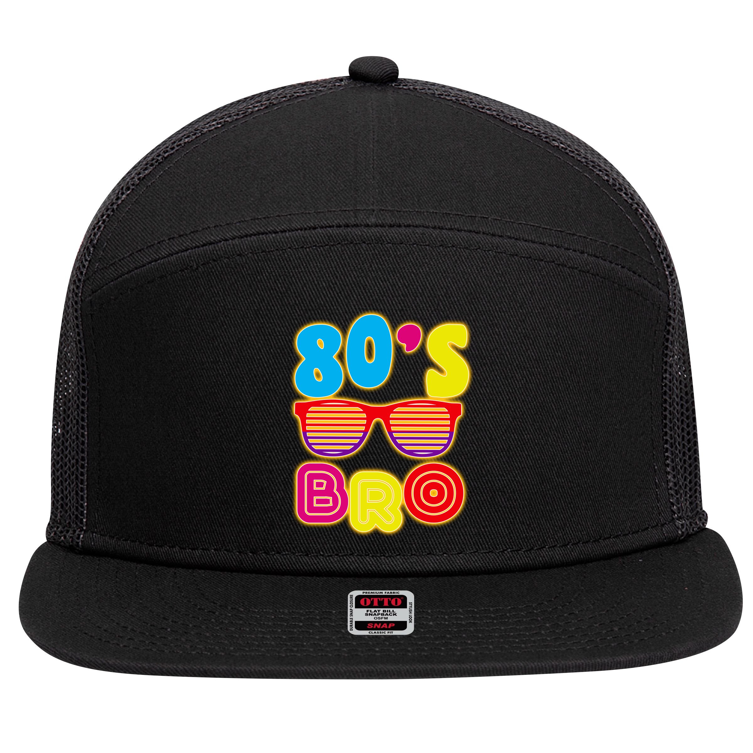 80's Bro Retro Shades 7 Panel Mesh Trucker Snapback Hat