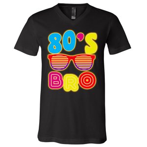 80's Bro Retro Shades V-Neck T-Shirt