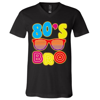 80's Bro Retro Shades V-Neck T-Shirt