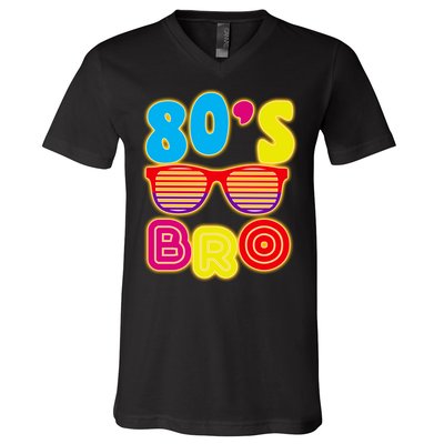 80's Bro Retro Shades V-Neck T-Shirt