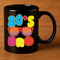80's Bro Retro Shades 11oz C Handle Ceramic Mug