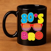80's Bro Retro Shades 11oz C Handle Ceramic Mug