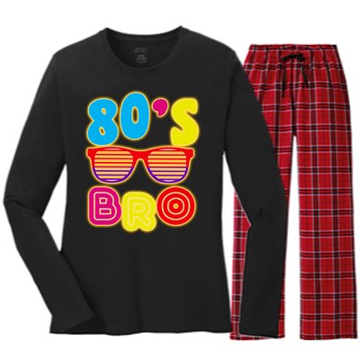 80's Bro Retro Shades Women's Long Sleeve Flannel Pajama Set 