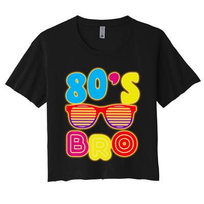 80's Bro Retro Shades Crop Top