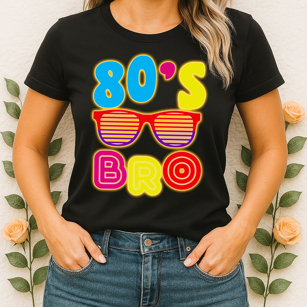 80's Bro Retro Shades Womens T-Shirt