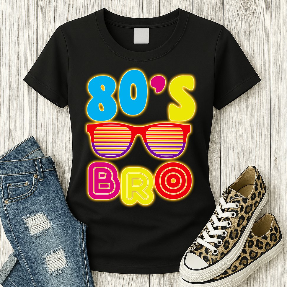 80's Bro Retro Shades Womens T-Shirt